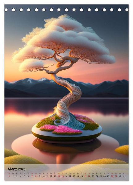 Produktbild: Bonsai Kunstwerke (Tischkalender 2026 DIN A5 hoch), CALVENDO Monatskalender