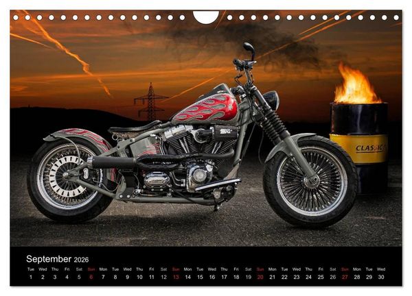 Produktbild: Motorbike Dreams (Wall Calendar 2026 DIN A4 landscape), CALVENDO 12 Month Wall Calendar