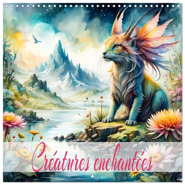 Produktbild: Cr&eacute;atures enchant&eacute;es (Calendrier mural carr&eacute; 2026 30x30 cm) Calendrier double avec une page pour vos prises de notes
