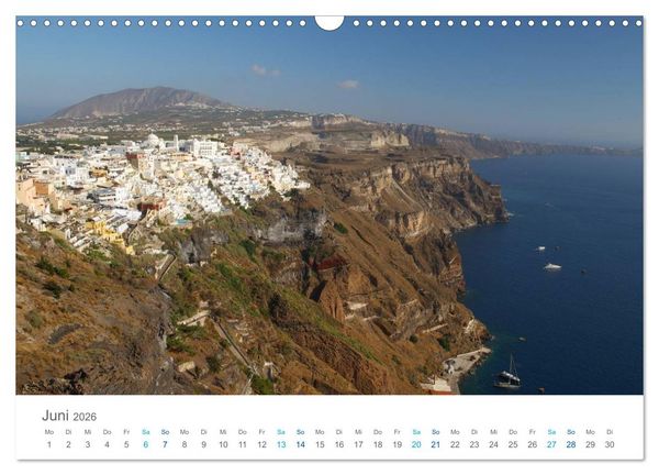 Produktbild: Santorin - Perle der Kykladen (Wandkalender 2026 DIN A3 quer), CALVENDO Monatskalender