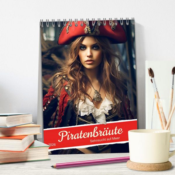 Produktbild: Piratenbr&auml;ute Sehnsucht auf Meer (Tischkalender 2026 DIN A5 hoch), CALVENDO Monatskalender