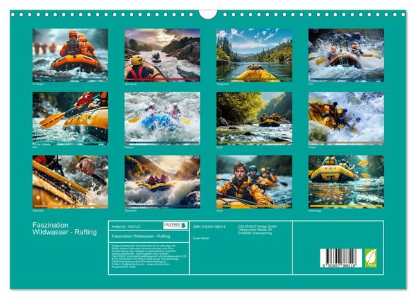 Produktbild: Faszination Wildwasser - Rafting (Wandkalender 2026 DIN A3 quer), CALVENDO Monatskalender