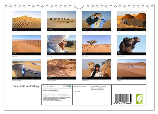 Produktbild: Sahara W&uuml;stentrekking (Wandkalender 2026 DIN A4 quer), CALVENDO Monatskalender