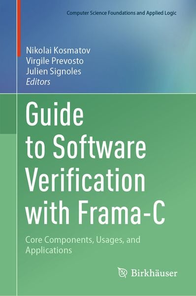 Produktbild: Guide to Software Verification with Frama-C