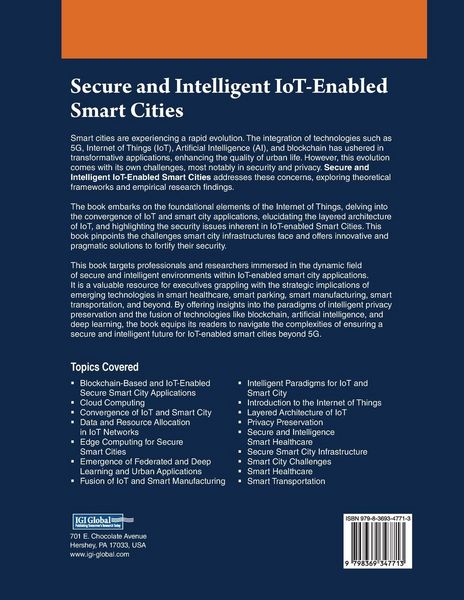 Produktbild: Secure and Intelligent IoT-Enabled Smart Cities