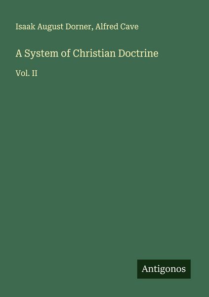 Produktbild: A System of Christian Doctrine