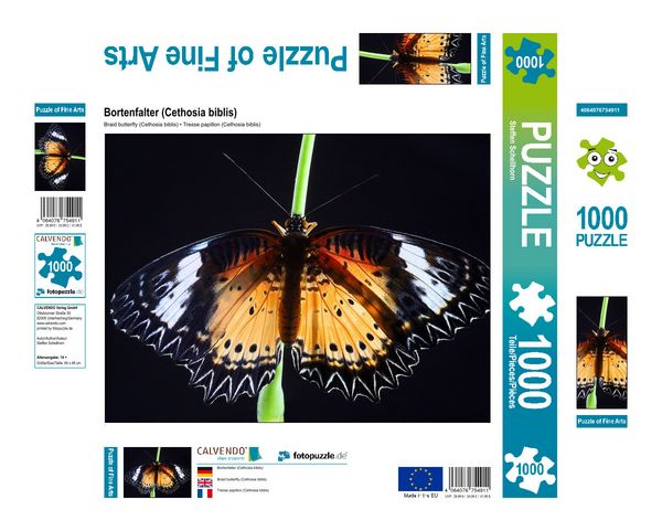 Produktbild: CALVENDO Puzzle Bortenfalter (Cethosia biblis) | 1000 Teile Lege-Gr&ouml;&szlig;e 64x48cm Foto-Puzzle f&uuml;r gl&uuml;ckliche Stunden