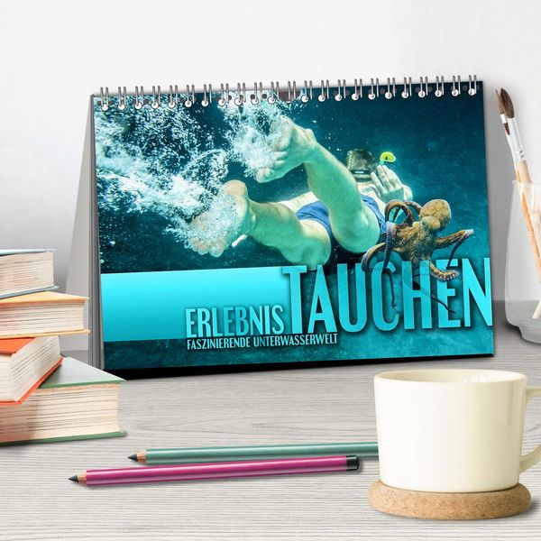 Produktbild: Erlebnis Tauchen - faszinierende Unterwasserwelt (Tischkalender 2026 DIN A5 quer), CALVENDO Monatskalender