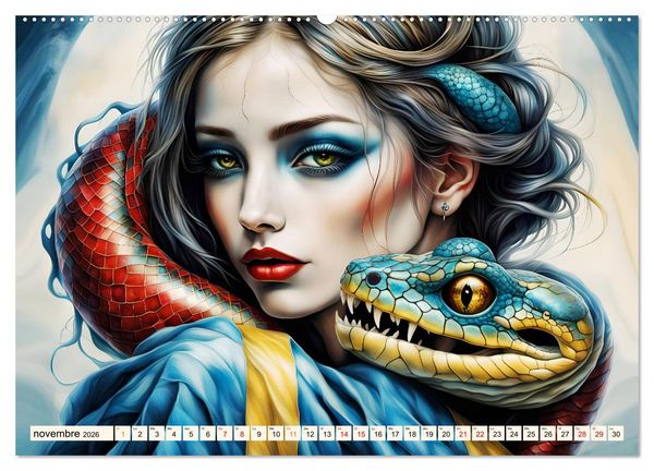Produktbild: Adoratrice de serpents (Calendrier mural 2026 DIN A2 vertical) calendrier de bureau