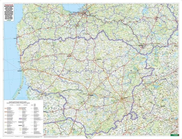 Baltische Staaten / Baltic States 1 : 400 000 Autokarte