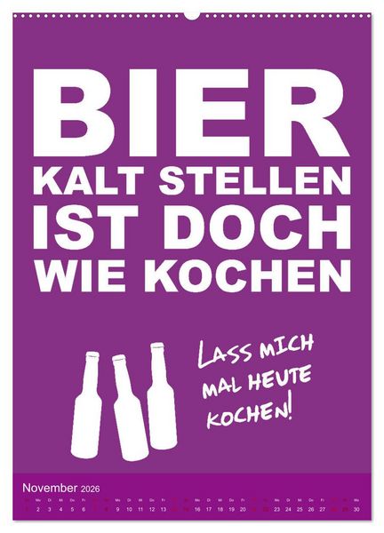 Produktbild: BIER Wandkalender -Trinken mit Stil (Wandkalender 2026 DIN A2 hoch), CALVENDO Monatskalender