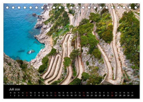 Produktbild: Amalfik&uuml;ste und Capri (Tischkalender 2026 DIN A5 quer), CALVENDO Monatskalender