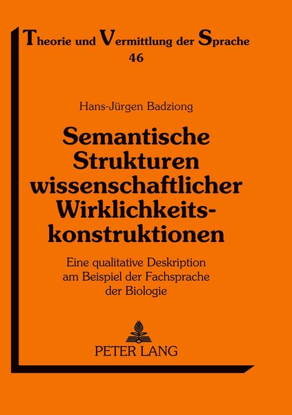 Produktbild: Semantische Strukturen wissenschaftlicher Wirklichkeitskonstruktionen