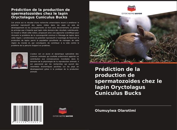Produktbild: Pr&eacute;diction de la production de spermatozo&iuml;des chez le lapin Oryctolagus Cuniculus Bucks