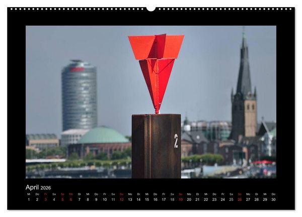 Produktbild: Rot (hochwertiger Premium Wandkalender 2026 DIN A2 quer), Kunstdruck in Hochglanz