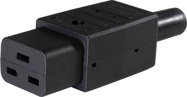 Produktbild: AS Schwabe 62085 Kaltger&auml;te-Steckverbinder Stecker, gerade Gesamtpolzahl: 2 10 A Schwarz 1 St.
