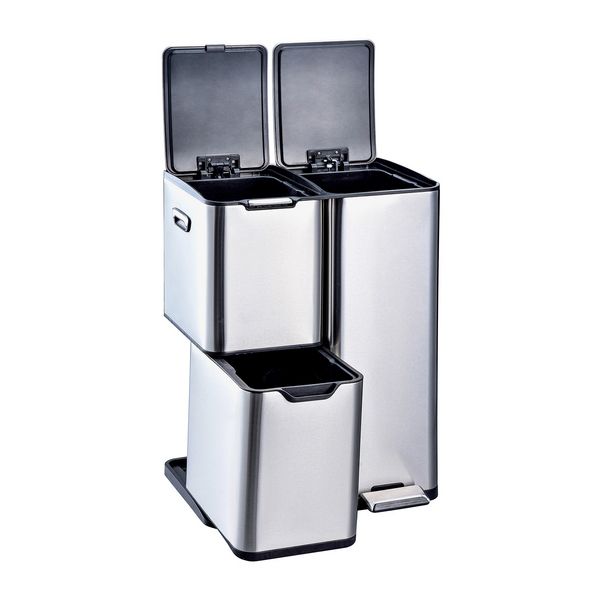 Produktbild: HTI-Living M&uuml;lltrennsystem Jannik 60L Silber M&uuml;lltrennsystem Jannik 60L Silber