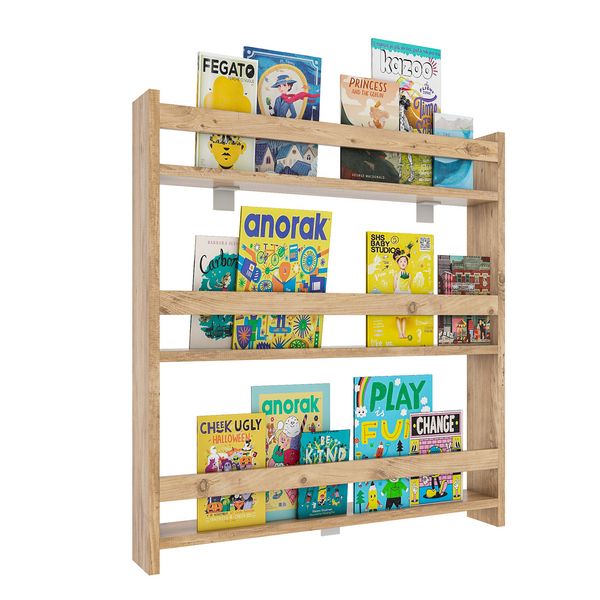 Produktbild: Holz Kinderregal B&uuml;cherregal Kinder Regal Kidos