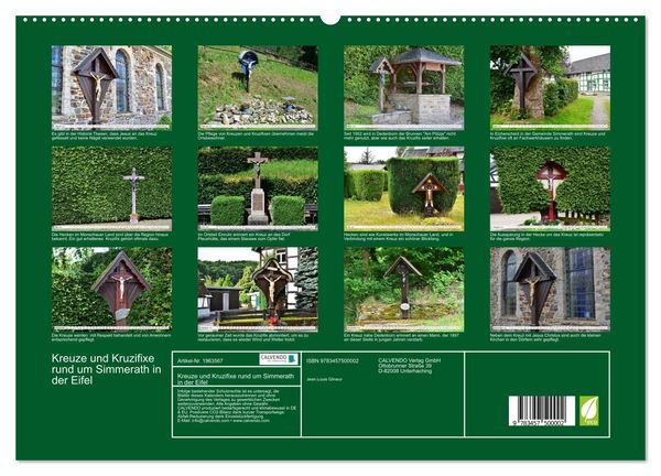 Produktbild: Kreuze und Kruzifixe rund um Simmerath in der Eifel (hochwertiger Premium Wandkalender 2026 DIN A2 quer), Kunstdruck in Hochglanz
