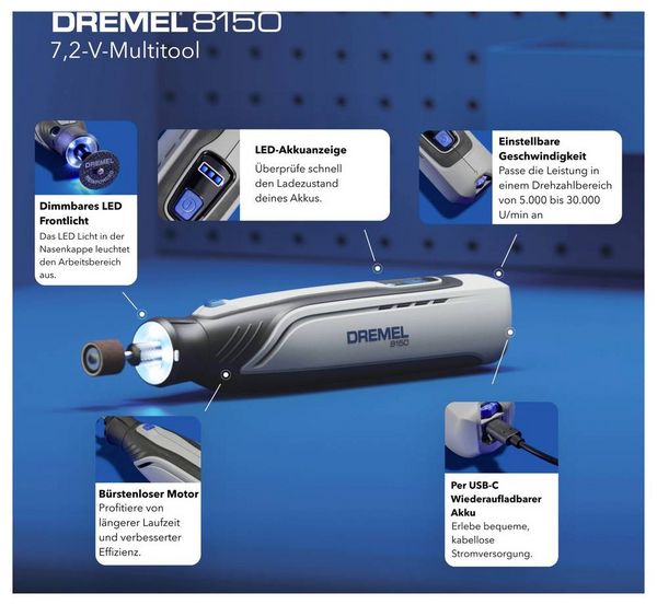 Produktbild: Dremel F0138150JA F0138150JA Akku-Multifunktionswerkzeug 7.2V