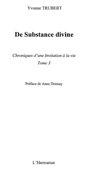 Produktbild: De substance divine - chroniques d'une i