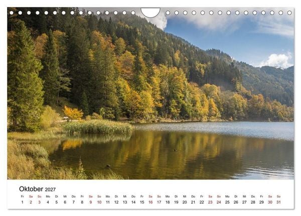 Produktbild: Bayerische Seen - Wo die Berge das Wasser ber&uuml;hren (Wandkalender 2027 DIN A4 quer), CALVENDO Monatskalender