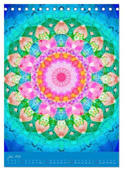 Produktbild: Bl&uuml;hende Mandalas (Tischkalender 2026 DIN A5 hoch), CALVENDO Monatskalender