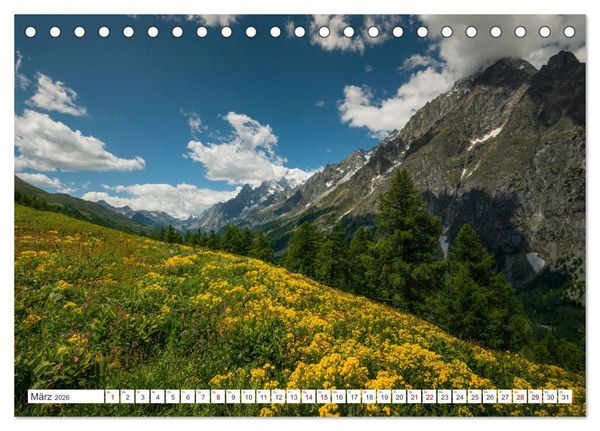Produktbild: Natur im Aostatal (Tischkalender 2026 DIN A5 quer), CALVENDO Monatskalender