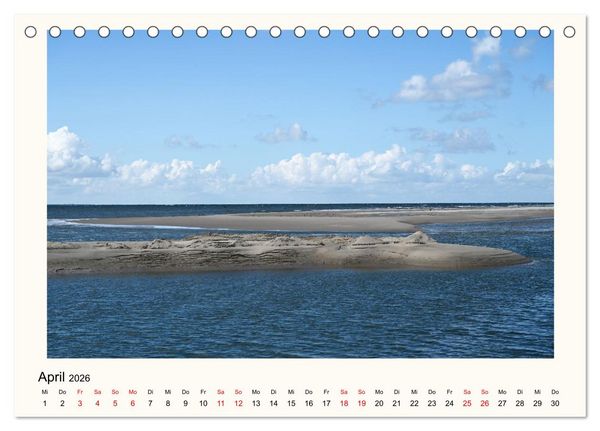 Produktbild: Borkum - Ruhig inmitten der Wogen (Tischkalender 2026 DIN A5 quer), CALVENDO Monatskalender