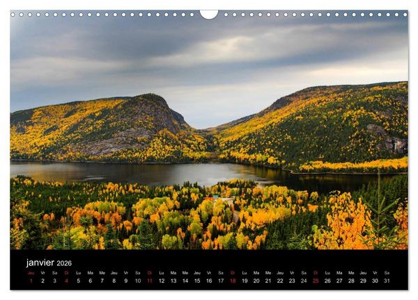Produktbild: Paysages d'Automne au Qu&eacute;bec (Calendrier mural 2026 DIN A3 vertical), CALVENDO calendrier mensuel