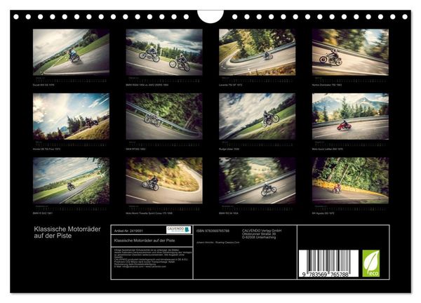 Produktbild: Klassische Motorr&auml;der auf der Piste (Wandkalender 2027 DIN A4 quer), CALVENDO Monatskalender