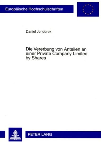 Produktbild: Die Vererbung von Anteilen an einer Private Company Limited by Shares