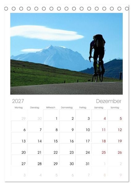 Produktbild: Tischplaner 2027 - Alpenp&auml;sse auf dem Rennrad "Himmlische Serpentinen" (A5 Tischkalender zum Aufstellen) CALVENDO
