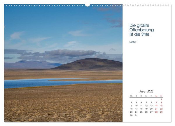 Produktbild: Insel der Elemente &ndash; Island in Bildern und Gedanken (hochwertiger Premium Wandkalender 2026 DIN A2 quer), Kunstdruck in Hochglanz