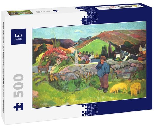 Produktbild: Lais Puzzle Paul Gauguin - Bretonische Landschaft mit Schweinehirt 500 Teile