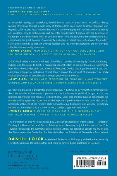 Produktbild: Critique of Sovereignty