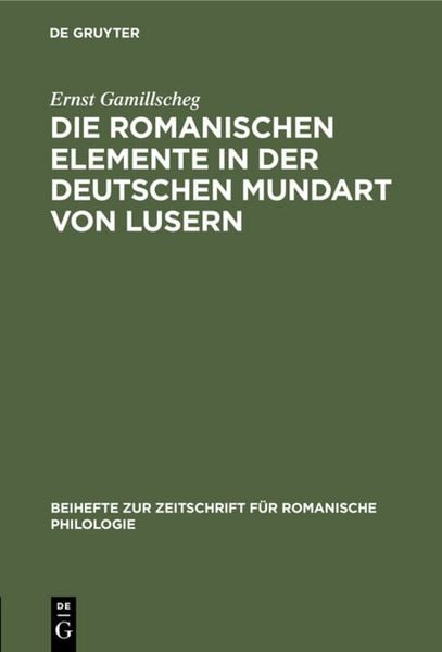 Produktbild: Die romanischen Elemente in der deutschen Mundart von Lusern