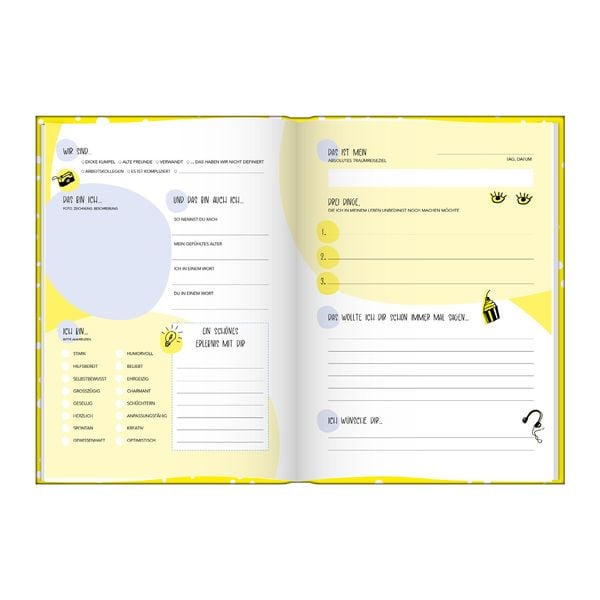 Produktbild: Freundebuch f&uuml;r Erwachsene | Erinnerungsalbum zum Ausf&uuml;llen f&uuml;r Freunde und Kollegen | Freundschaftsbuch, Poesiealbum als Geschenkidee
