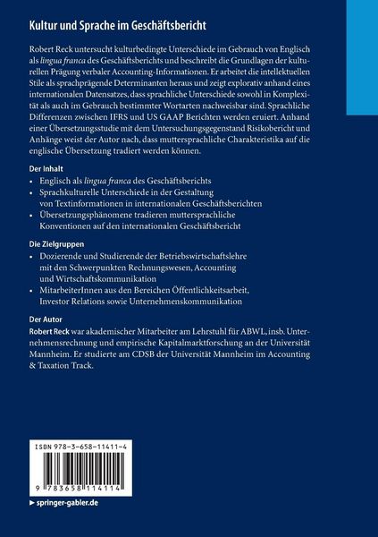 Produktbild: Kultur und Sprache im Gesch&auml;ftsbericht