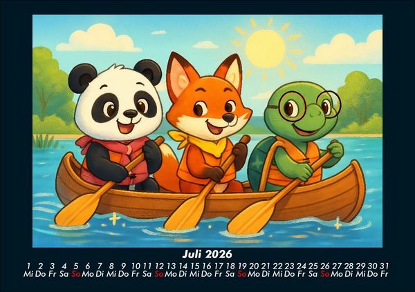 Produktbild: Pippin, Finn & Taz - Freunde im Zauberwald 2026 Fotokalender DIN A5