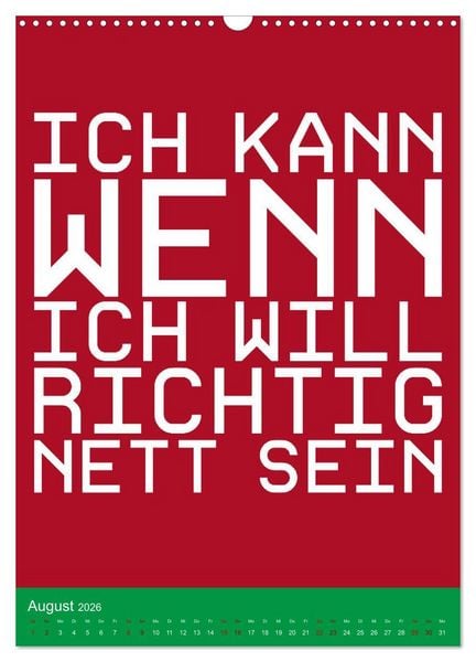 Produktbild: Aufstehen, Krone richten, weitergehen (Wandkalender 2026 DIN A3 hoch), CALVENDO Monatskalender