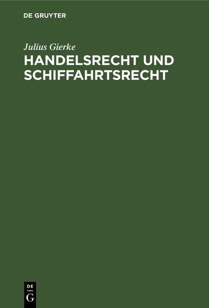 Produktbild: Handelsrecht und Schiffahrtsrecht
