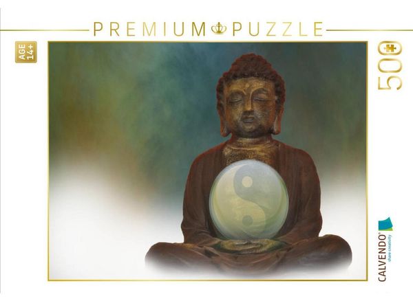CALVENDO Puzzle Buddha und Yin Yang | 500 Teile Lege-Größe 48 × 36 cm Foto-Puzzle für Erwachsene