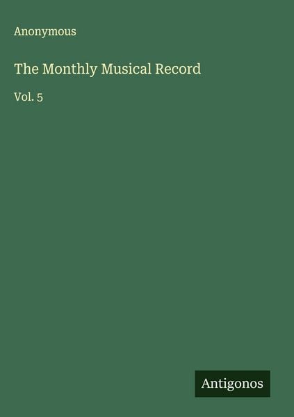 Produktbild: The Monthly Musical Record