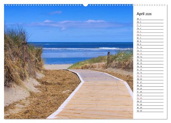 Produktbild: Langeoog - Sch&ouml;nste Insel Ostfrieslands (Wandkalender 2026 DIN A2 quer), CALVENDO Monatskalender