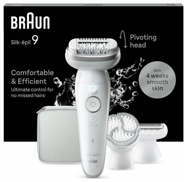 Produktbild: Braun LEGEPIL SES9-061 SILV BOX MN Epilierer Silber, Wei&szlig;