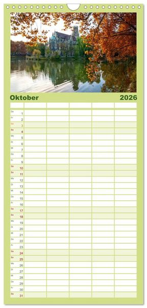 Produktbild: Familienplaner 2026 - stadtansichten stuttgart mit 5 Spalten (Wandkalender, 21 x 45 cm) CALVENDO