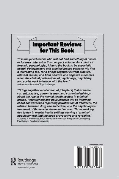 Produktbild: The Clinical Treatment of the Criminal Offender in Outpatient Mental Health Settings