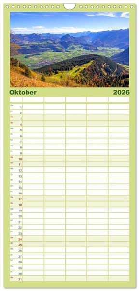 Produktbild: Familienplaner 2026 - Herzliche Gr&uuml;&szlig;e aus Kuchl mit 5 Spalten (Wandkalender, 21 x 45 cm) CALVENDO