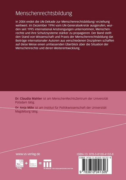 Produktbild: Menschenrechtsbildung